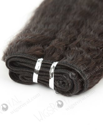 In Stock Indian Virgin Hair 24" Kinky Straight Natural Color Machine Weft SM-224