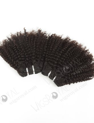 In Stock Brazilian Virgin Hair 12" Afro Curl 4mm Natural Color Machine Weft SM-487
