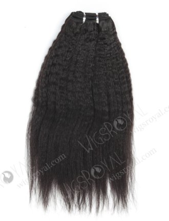In Stock Indian Virgin Hair 16" Kinky Straight 1B# Machine Weft SM-221