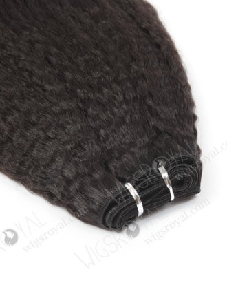 In Stock Indian Virgin Hair 16" Kinky Straight 1B# Machine Weft SM-221
