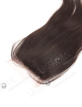 In Stock Peruvian Virgin Hair 12" Natural Straight Natural Color Silk Top Closure STC-218