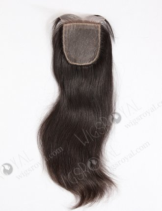 In Stock Peruvian Virgin Hair 16" Natural Straight Natural Color Silk Top Closure STC-221