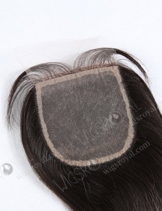 In Stock Peruvian Virgin Hair 14" Natural Straight Natural Color Silk Top Closure STC-220