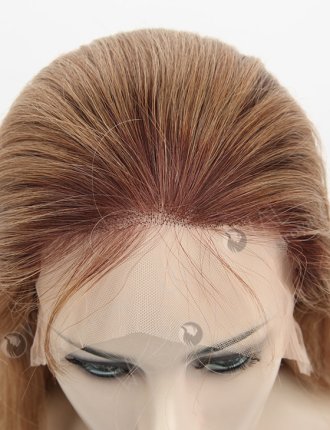 Brazilian Virgin Hair 22" Straight Roots Color 3# then 16/613# Evenly Blended Silk Top Lace Frontal WR-LF-014