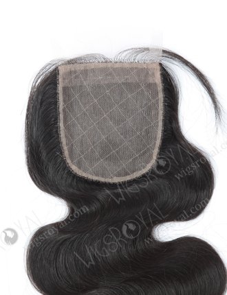 In Stock Brazilian Virgin Hair 16" Body Wave Natural Color Silk Top Closure STC-238