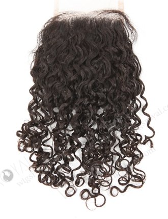 Brazilian Virgin Hair 12" 12mm Curl Natural Color Top Closure WR-LC-023
