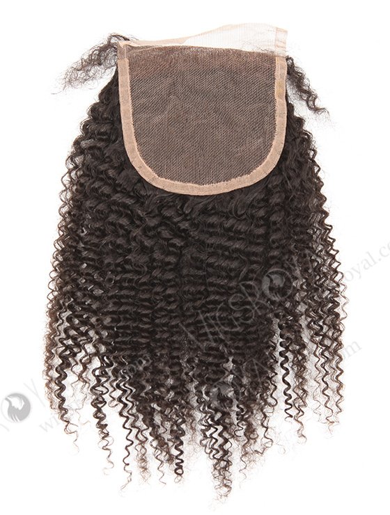Brazilian Virgin Hair 12" Afro Curl 4mm Natural Color Top Closure WR-LC-021-11439