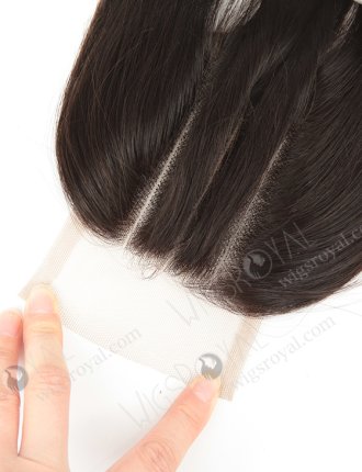 Indian Remy Hair 14" Straight Natural Color 3 part Top Closure WR-LC-031