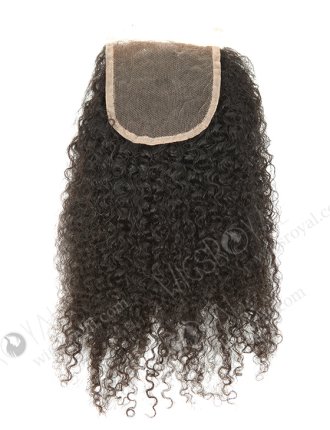 Brazilian Virgin Hair 14" Jeri Curl Natural Color Top Closure WR-LC-025