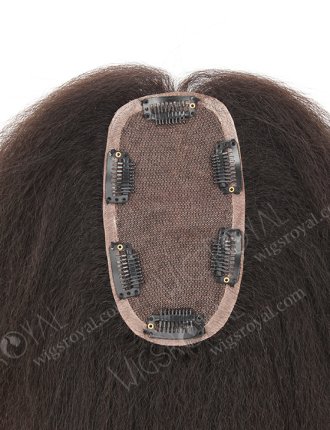In Stock Brazilian Virgin Hair 16" Kinky Straight Natural Color Silk Top Closure STC-375
