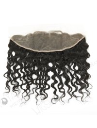 In Stock Indian Remy Hair 12" Natural Curly Natural Color Lace Frontal SKF-076