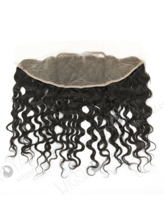 In Stock Indian Remy Hair 12" Natural Curly Natural Color Lace Frontal SKF-076