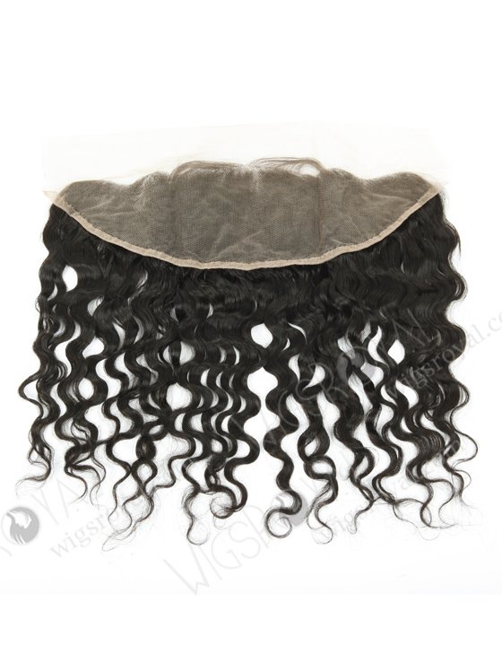 In Stock Indian Remy Hair 12" Natural Curly Natural Color Lace Frontal SKF-076