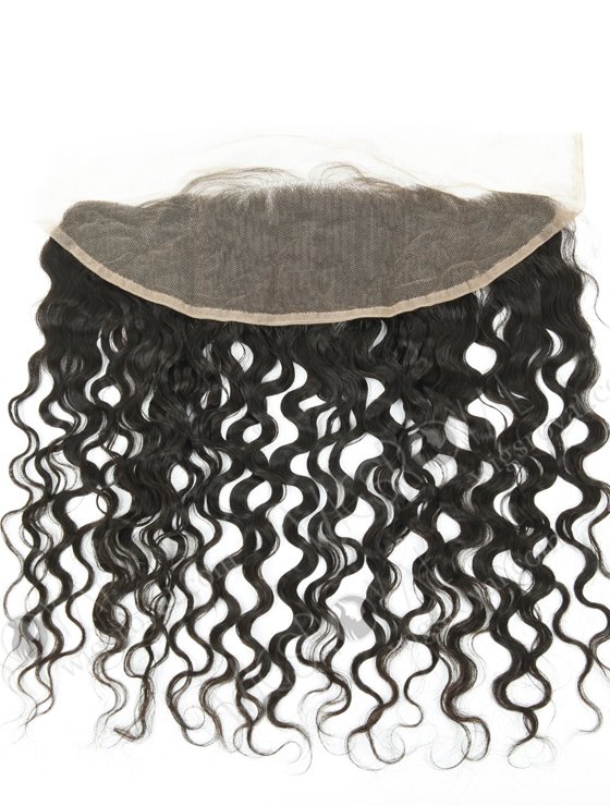 In Stock Indian Remy Hair 14" Natural Curly Natural Color Lace Frontal SKF-077