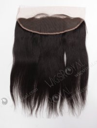In Stock Indian Remy Hair 16" Light Yaki Natural Color Lace Frontal SKF-071