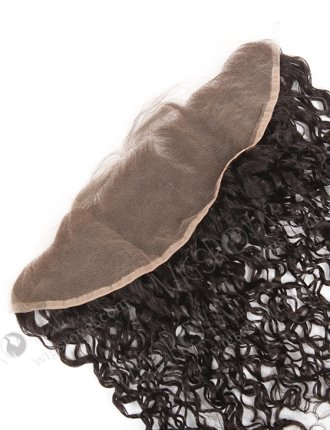 In Stock Indian Remy Hair 14" Curly 15mm Natural Color Lace Frontal SKF-027
