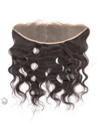 In Stock Indian Remy Hair 16" Natural Wave Natural Color Lace Frontal SKF-041