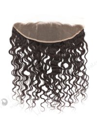 In Stock Indian Remy Hair 16" Natural Curly Natural Color Lace Frontal SKF-078