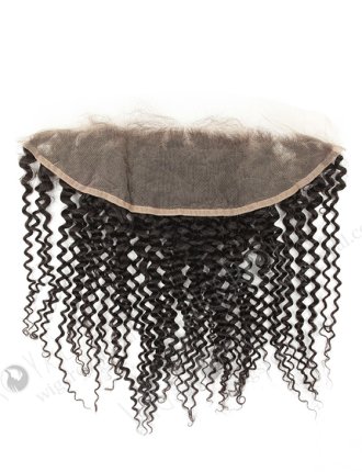 In Stock Indian Remy Hair 14" Afro Curl Natural Color Lace Frontal SKF-086