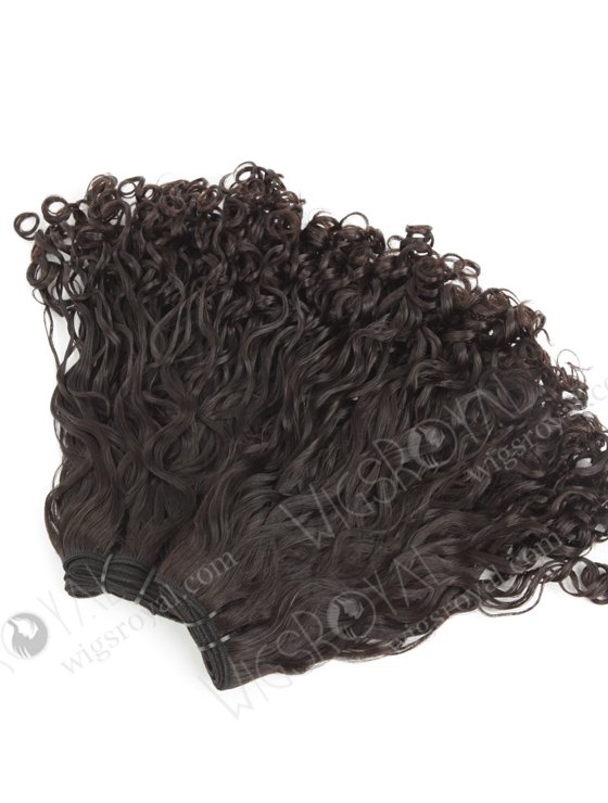 In Stock 7A Peruvian Virgin Hair 12" Double Drawn Sogie Curl Natural Color Machine Weft SM-694-12852