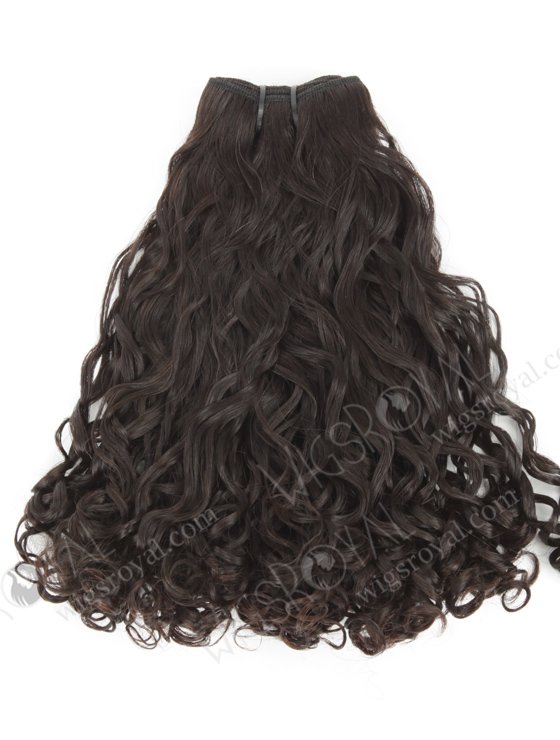In Stock 7A Peruvian Virgin Hair 12" Double Drawn Sogie Curl Natural Color Machine Weft SM-694-12854