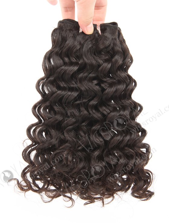 In Stock 7A Peruvian Virgin Hair 10" Double Drawn Water Curl Natural Color Machine Weft SM-6137-12831