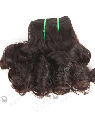 In Stock 5A Peruvian Virgin Hair 10" Double Drawn Deedee Curl Natural Color Machine Weft SM-6129