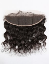 In Stock Brazilian Virgin Hair 14" Natural Wave Natural Color Lace Frontal SKF-006