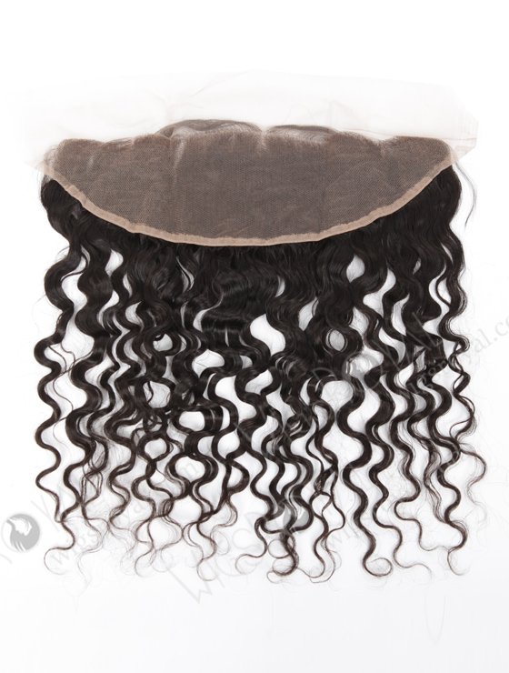 In Stock Brazilian Virgni Hair 14" Natural Curly Natural Color Lace Frontal SKF-074