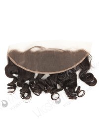 In Stock Brazilian Virgni Hair 16" Big Loose Curl Natural Color Lace Frontal SKF-087