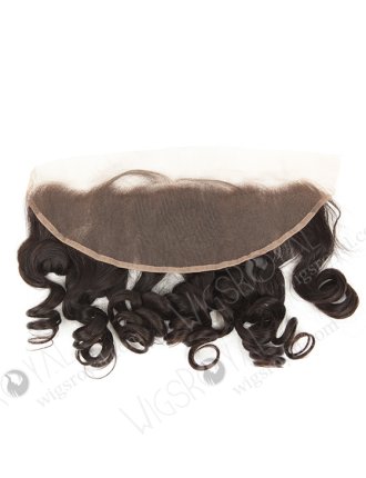 In Stock Brazilian Virgni Hair 16" Big Loose Curl Natural Color Lace Frontal SKF-087