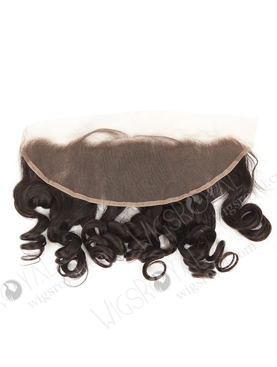 In Stock Brazilian Virgni Hair 16" Big Loose Curl Natural Color Lace Frontal SKF-087