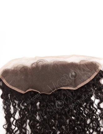 In Stock Indian Remy Hair 16" Tight Curl Natural Color Lace Frontal SKF-080
