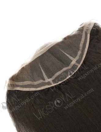 In Stock Indian Virgin Hair 16" Italian Yaki Natural Color Lace Frontal SKF-079