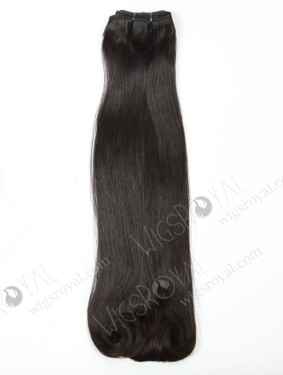 In Stock 7A Peruvian Virgin Hair 20" Double Drawn Straight with Roll Curl Tip Natural Color Machine Weft SM-669-13185