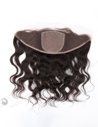 In Stock Indian Virgin Hair 14" Natural Wave Natural Color Silk Top Lace Frontal SKF-068