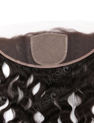 In Stock Indian Virgin Hair 16" Natural Wave Natural Color Silk Top Lace Frontal SKF-069