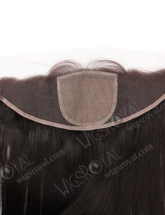 In Stock Indian Virgin Hair 16" Straight Natural Color Silk Top Lace Frontal SKF-067