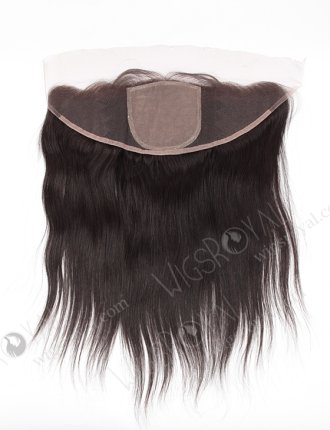 In Stock Indian Remy Hair 14" Straight Natural Color Silk Top Lace Frontal SKF-062