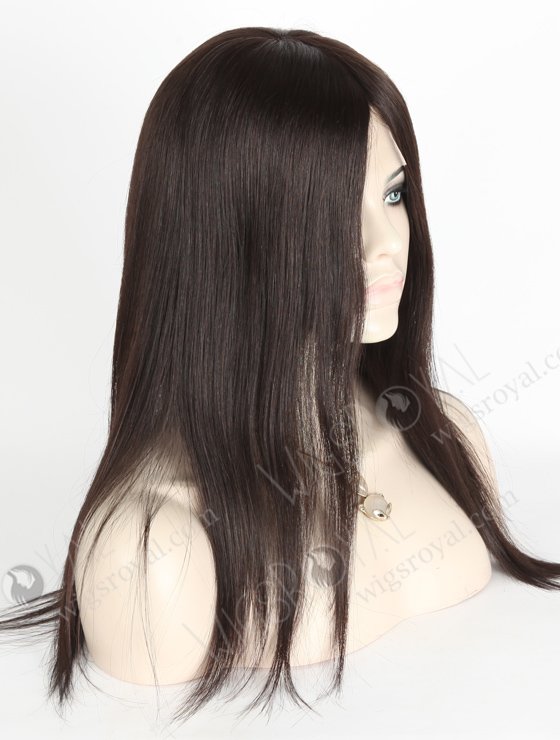 Best Wig Companies Natural Looking Realistic Human Hair Wigs |  In Stock European Virgin Hair 16" Straight 2# Color Lace Front Silk Top Glueless Wig GLL-08013-13918
