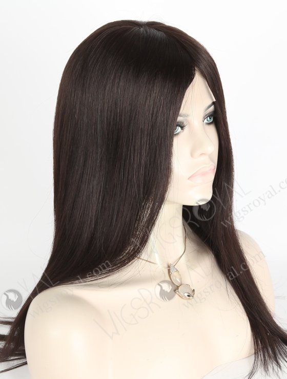 Best Wig Companies Natural Looking Realistic Human Hair Wigs |  In Stock European Virgin Hair 16" Straight 2# Color Lace Front Silk Top Glueless Wig GLL-08013-13922