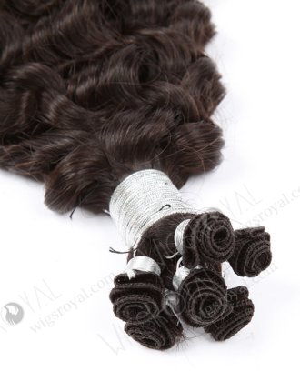 In Stock Brazilian Virgin Hair 22" Curly 15mm Natural Color Hand-tied Weft SHW-026