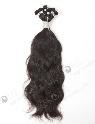 In Stock Brazilian Virgin Hair 14" Natural Wave Natural Color Hand-tied Weft SHW-010
