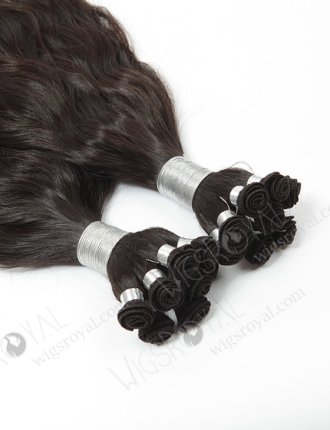 In Stock Brazilian Virgin Hair 14" Natural Wave Natural Color Hand-tied Weft SHW-010
