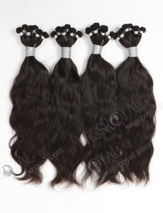 In Stock Brazilian Virgin Hair 16" Natural Wave Natural Color Hand-tied Weft SHW-011