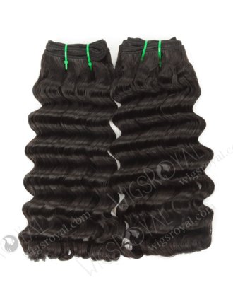 Double Drawn 14'' 5A Peruvian Virgin Deep Body Natural Color Hair Wefts WR-MW-161