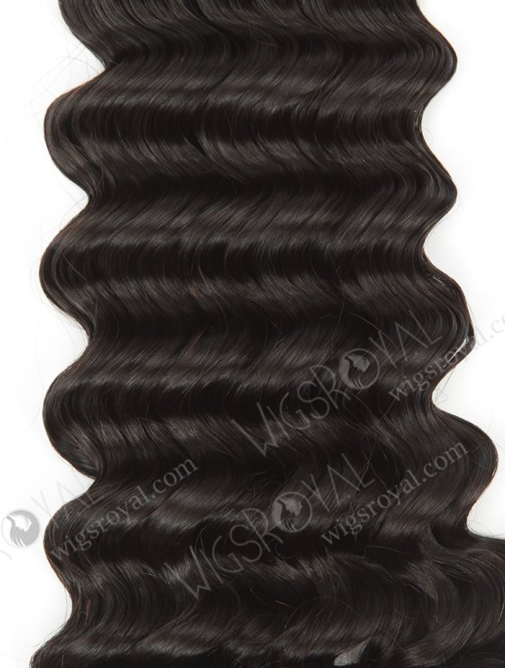 Double Drawn 14'' 5A Peruvian Virgin Deep Body Natural Color Hair Wefts WR-MW-161-14194