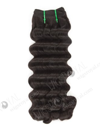 Hot Selling Double Drawn 14'' 7A Peruvian Virgin Deep Body Wave Natural Color Hair Wefts WR-MW-167