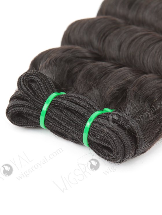 Hot Selling Double Drawn 14'' 7A Peruvian Virgin Deep Body Wave Natural Color Hair Wefts WR-MW-167-14142