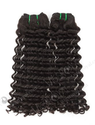 Unprocessed double Drawn 18'' 5A Peruvian Virgin Deep Curly Natural Color Hair Wefts WR-MW-163